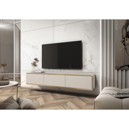 Szafka RTV Szaro - Złota  175 cm